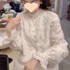 2025 Velvet Crochet Elegance: Chinese Style Embroidered Hollow Knit Top