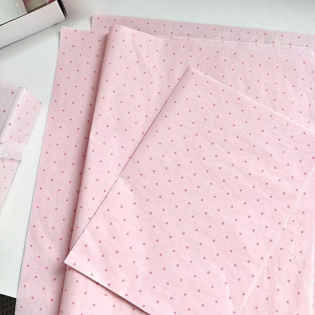 Ins Pink Polka Dot Sydney Paper Gift Wrapping Paper, Small Fresh Bouquet Wrapping Paper, Gift Paper, DIY Handmade Material