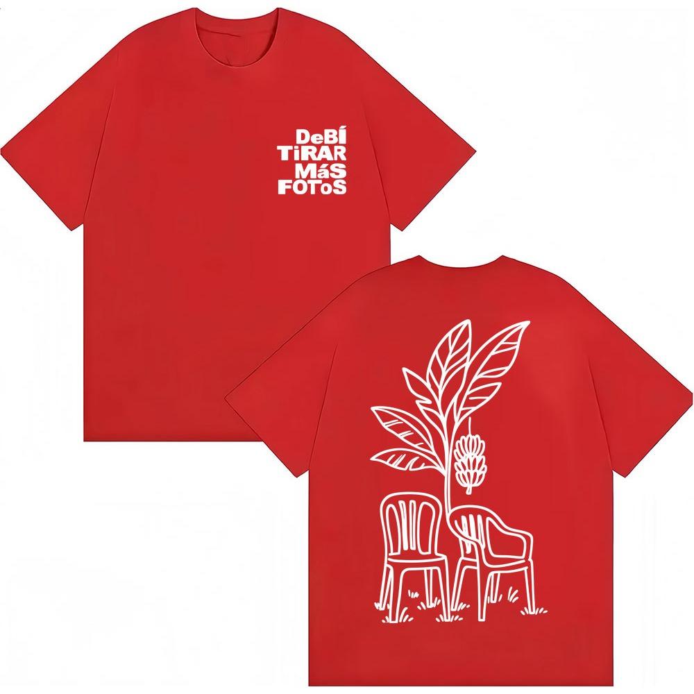 Limted Bad Bunny Debi Tirar Mas Fotos DTMF T-shirt 90s Vintage Fashion Hip Hop T Shirt Men Cotton Oversized T-shirts