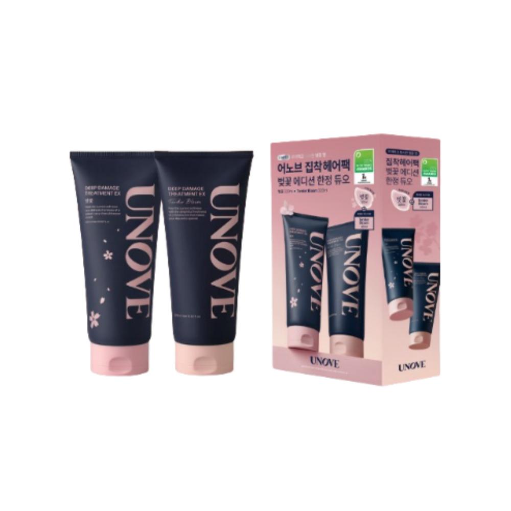 UNOVE Deep Damage Hair Treatment EX Sakura & Tender Bloom 320ml + 320ml Set