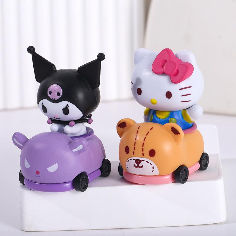 4Pcs Anime My Melooy Cinnamoroll Kuromi Doll Figurines Cake Decoration Cute And Fun Toys Gift