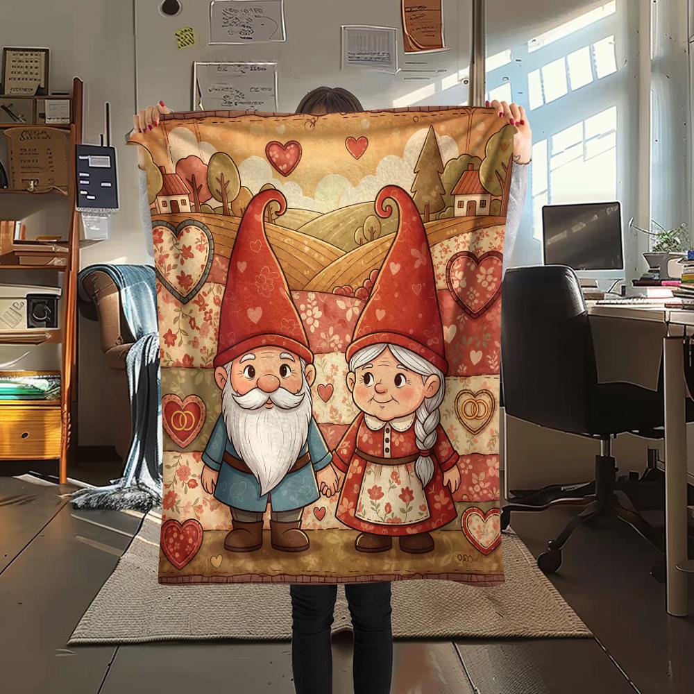 1 Stück Valentinstag Druck Flanelldecke, Hohe Qualität, Bequem für Alle Jahreszeiten, Heimdekoration, Perfekt für Weihnachten, Geburtstagsgeschenk