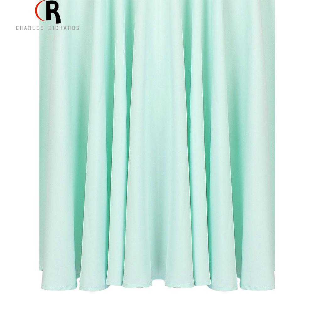 2018 Summer High Waist Retro Bohemian Midi Skater Dress