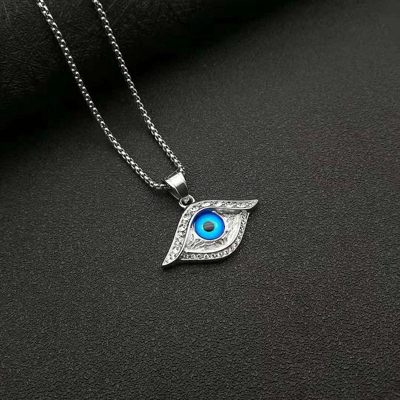 Europe, America, Jewelry, Gold-plated Diamonds, Turkish Blue Eye Pendant Necklace 2026