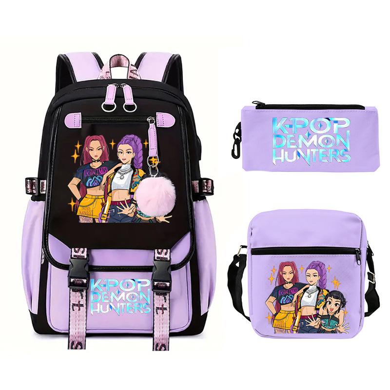 KPop Demon Hunters Cross-border Large Capacity Campus Trend Primary and Secondary School Student Leisure School Bag