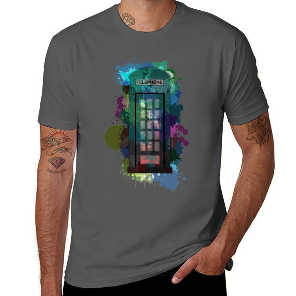 Telephone Booth Tshirt Vintage Print Crew Neck Tee