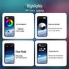 Colorful Acrylic Windshield Soundproof Light: App-Controlled, No Wiring, for Car Decoration.