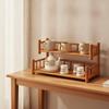 Two-Tier Tabletop Shelving unitSaving Rack with Raised Rails Compact