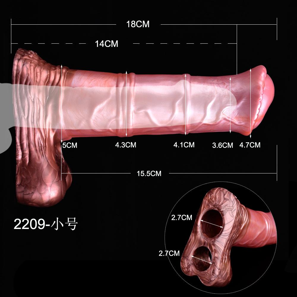 Horse Penis Sheath Mix Color Cock Enlargement Soft Liquid Silicone Wearable Animal Dildo Adult Game Sex Toys For Couples