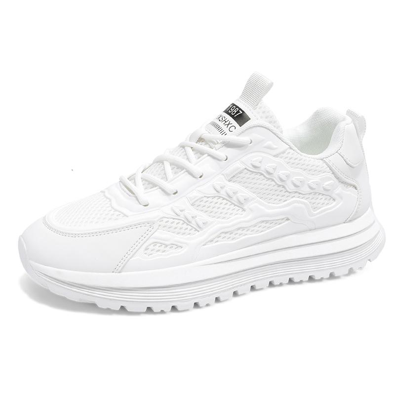 Men'S Breathable Mesh Shoes Summer Out Casual Running Shoes Soft Bottom Comfort Light Fashion Shoes Thick Sole Sneakers