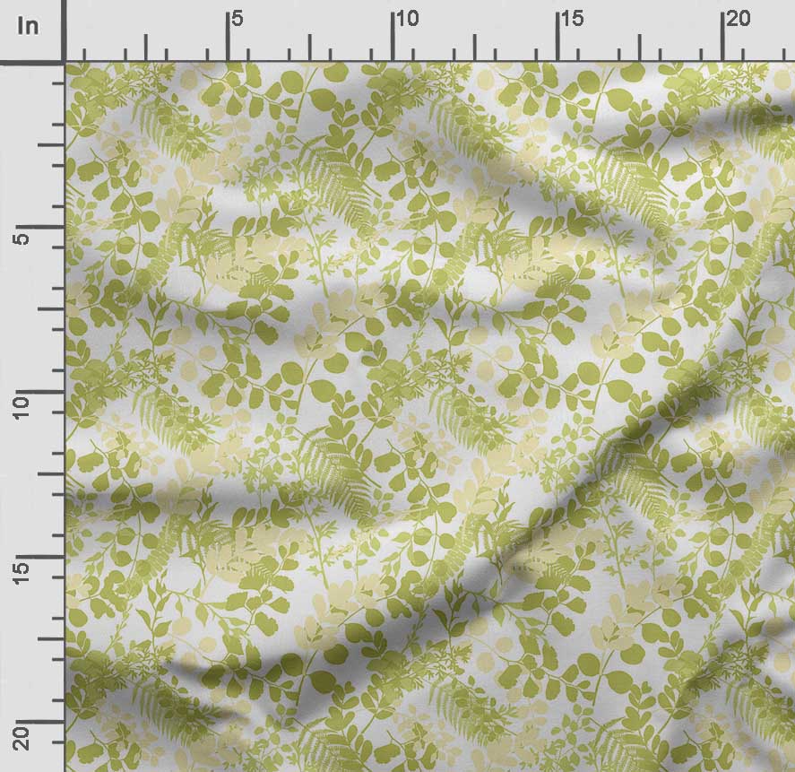Soimoi Leaves Print,  Cotton Cambric, Quilting Fabric Sold by The Yard 42 Inch Wide, Medium Weight Cotton Fabric,