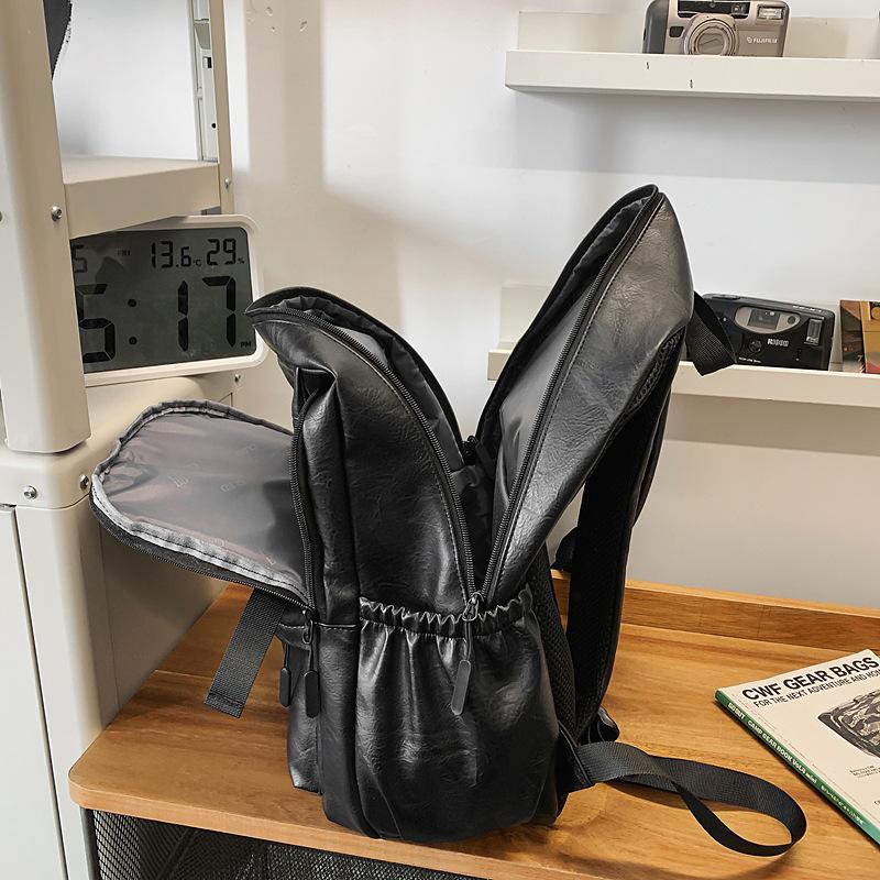 Neuer Herren-Rucksack mit großer Kapazität, einfacher Reise-Rucksack, PU-Rucksack für Herren, Business und Freizeit