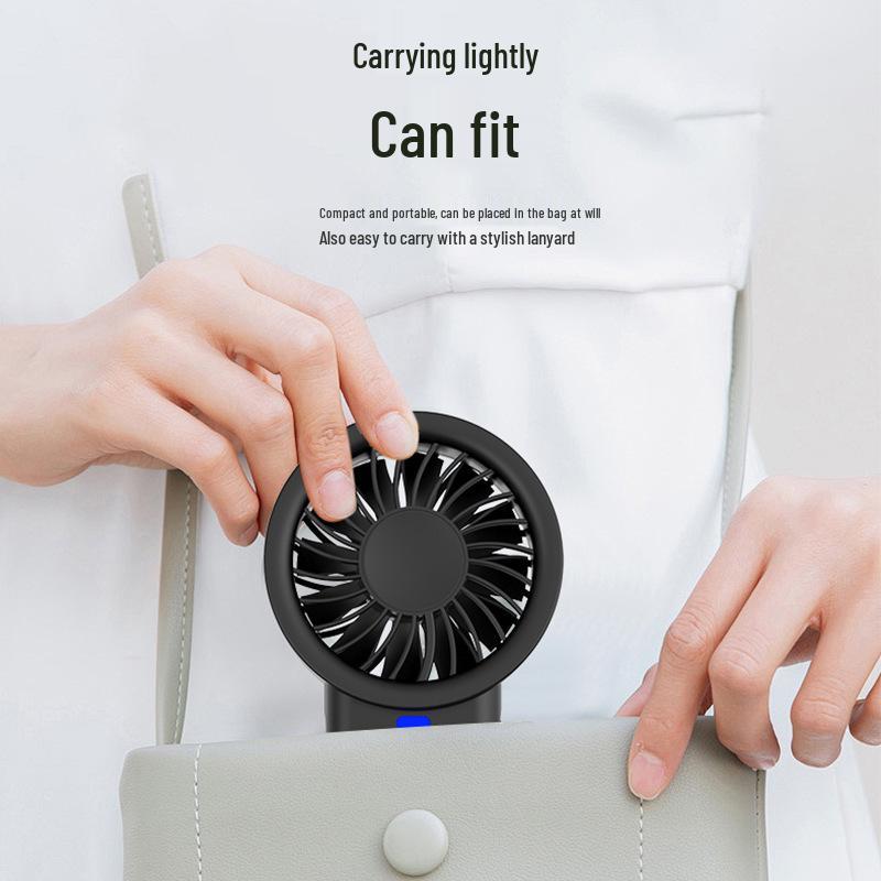 Portable Rechargeable Handheld USB Mini Fan with Solar Support for Outdoor Use
