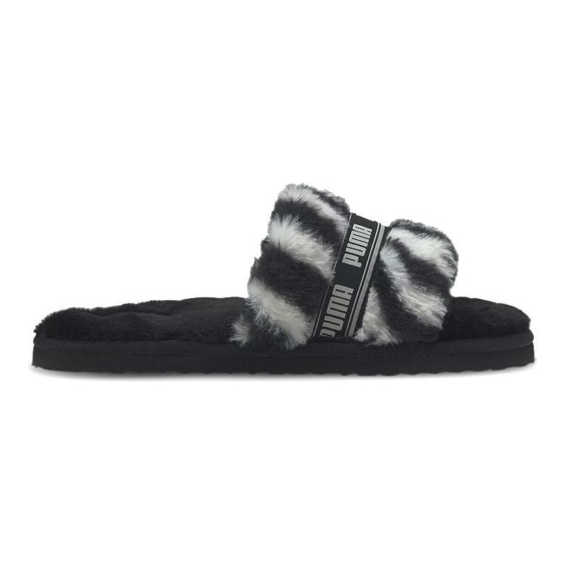 Puma  Fluff Slide Wild - Black Women Sneakers White 385276-01