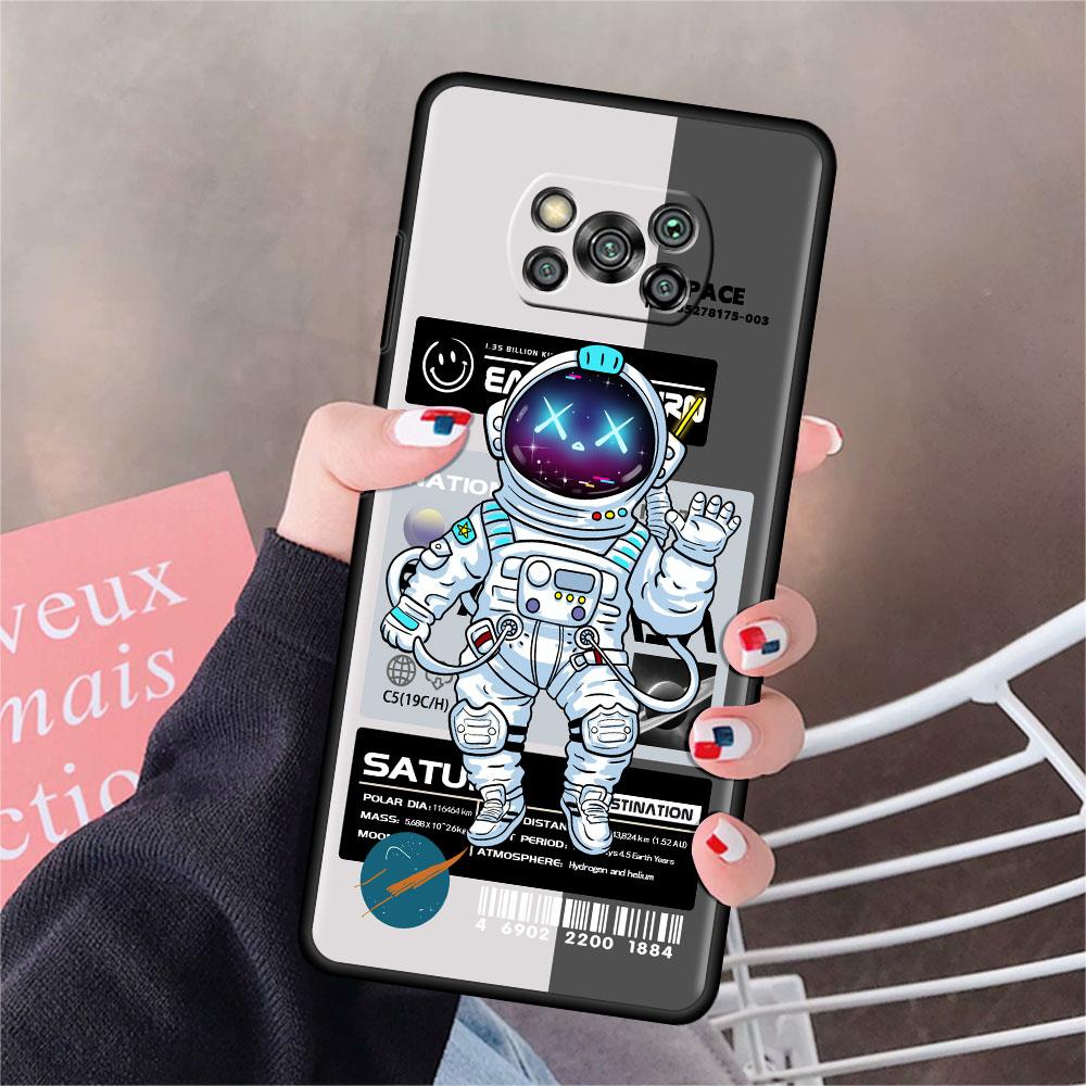 Case For Xiaomi Mi Poco X3 NFC X4 Pro F3 F4 GT M4 M3 F1 C40 11 Lite 11T Soft Silicone Funda Phone Cover Fashion Cool Astronaut
