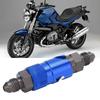 KIMISS Brake Line Quick Release Connection Adapter Aluminum Alloy Fitting for Fuel Fluid Hose (Blue)