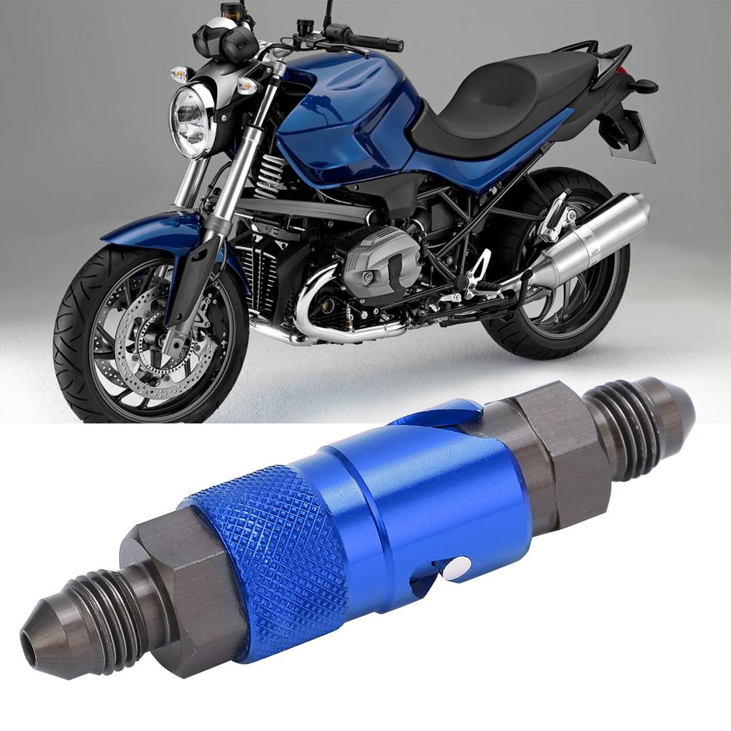 KIMISS Brake Line Quick Release Connection Adapter Aluminum Alloy Fitting for Fuel Fluid Hose (Blue)