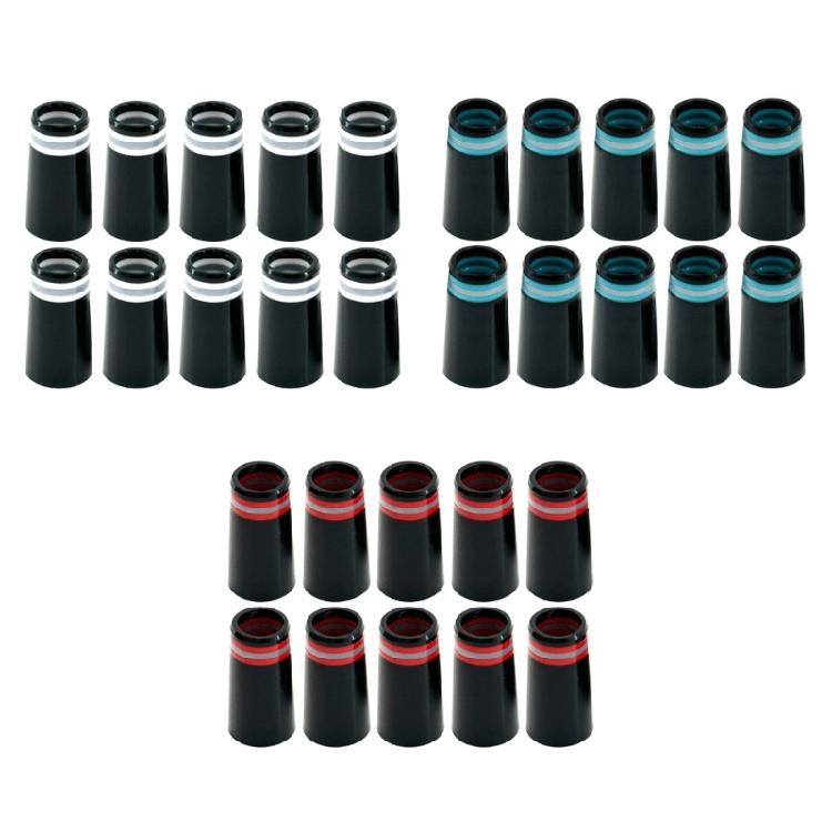 10Pcs Golfs Iron Ferrules, Golfs Tapered Ferrule for Parallel Shaft, Collared Rubber Ferrules with Rings for Golfs Iron