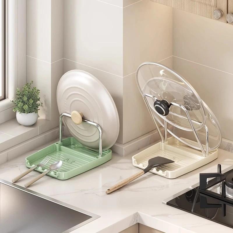 

Многофункциональная подставка для крышки и лопатки с поддоном для стекания воды