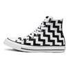 Converse Chuck Taylor All Star Glam Dunk Scarpe Alte Comode in Tela Sneakers da Donna Nero Bianco 565213F