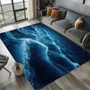 Stil Neu Blau Grün Meerwasser Meereswelle Ozean Teppich Teppich für Wohnzimmer Schlafzimmer Zuhause Sofa Dekoration, Fußmatte