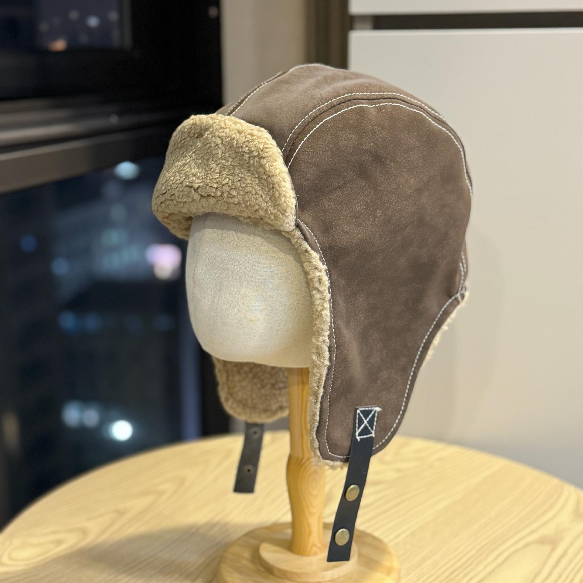 

New style Lei Feng hat for winter, unisex, thickened and fleece-lined, ear-protecting hat, suitable for outdoor cycling in the Northeast, cold-proof Adult54-60Average Size коричневий