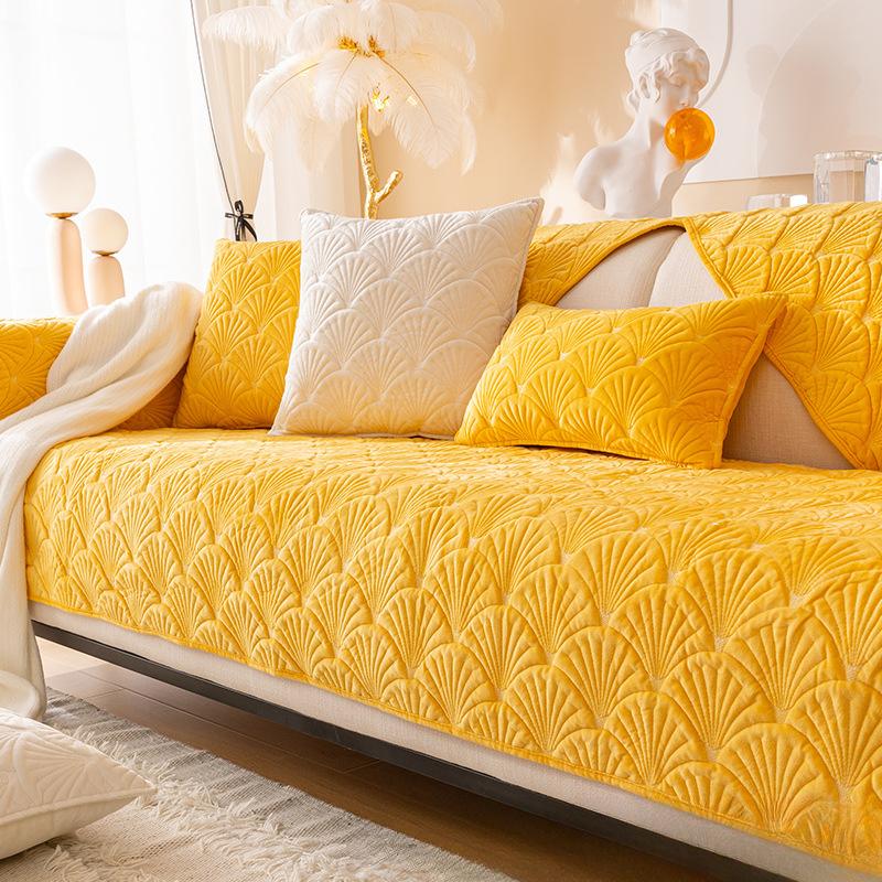 Nordic Sofa Cushion Simple Modern Winter Short Plush Non-Slip Cushion Four Seasons Universal Leather Sofa Cover Cover Cloth