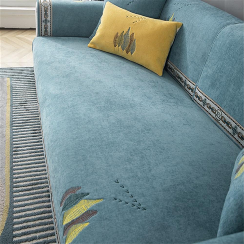 Čtyři roční období Univerzální Vyšívaný Jednobarevný Chenille Široká stuha Polštář na pohovku Severský Jednoduchý Protiskluzový Kombinace Polštář na pohovku Ručník