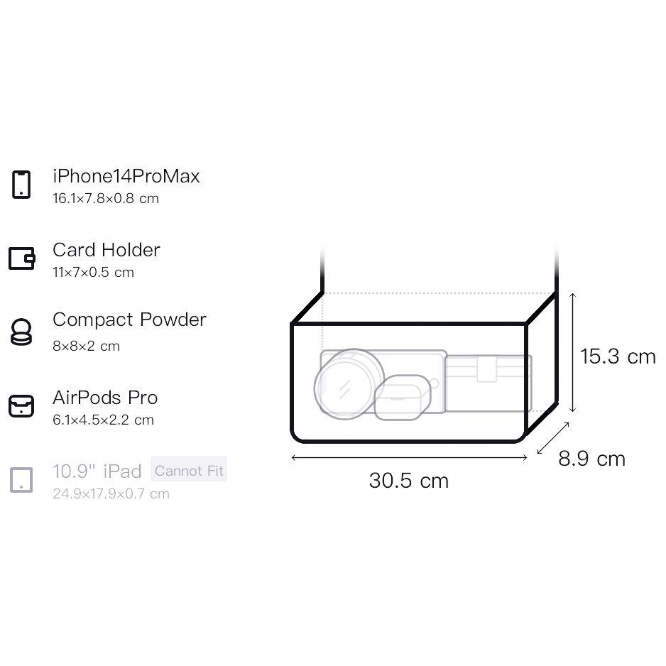 Converse Logo Print Polyester Shoulder Crossbody Waist Bag Unisex bags Black 10006946-001