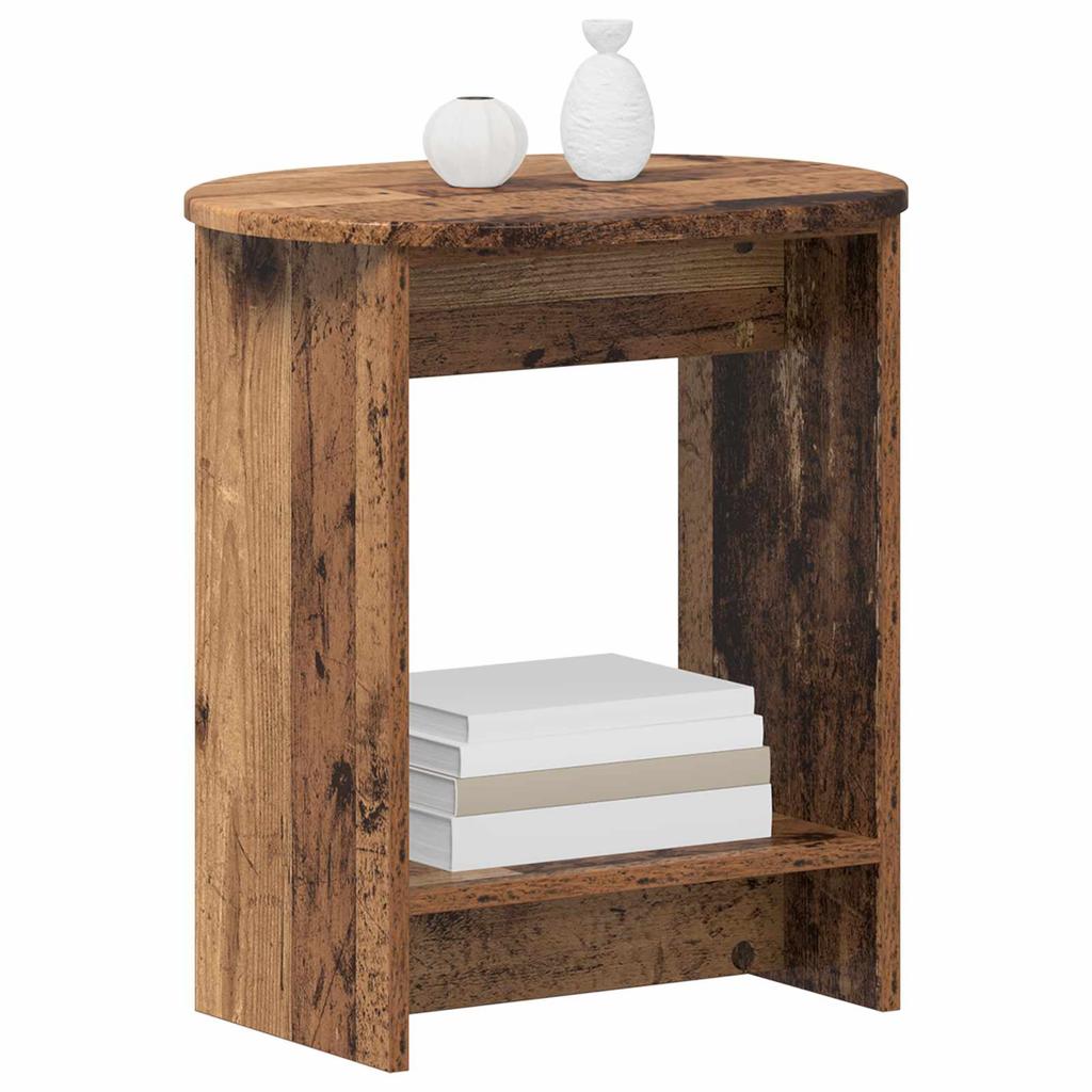 Side Table Reclaimed Wood Look 50 X 39.5 X 55 Cm Engineered Wood