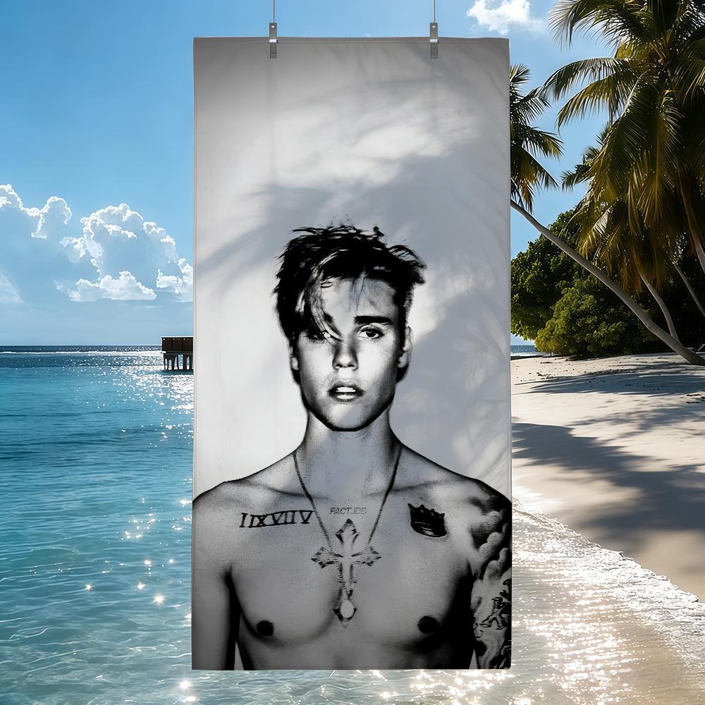 Heißer Sänger J-Justin B-Bieber Handtuch Schnelltrocknende Strandhandtücher Sind Geeignet Für Schwimmbäder Camping Yoga Und Das Fitnessstudio
