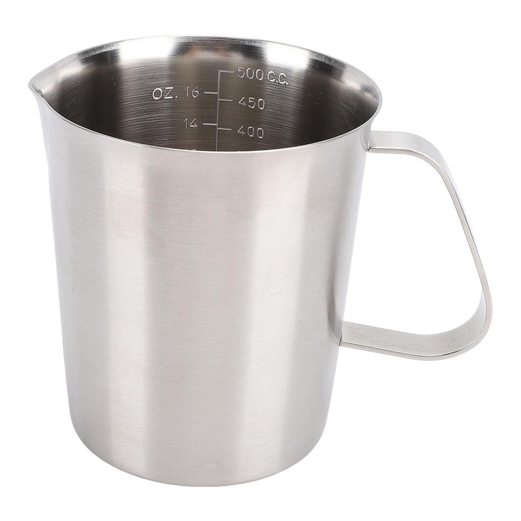 304 Edelstahl Milchaufschäumkännchen Kaffee Milchaufschäumkännchen Latte Kännchen Messkännchen Messbecher mit Markierungen Ausguss