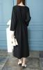 Gold Japan Plus Size Long Keyhole Suitable for and Size Black Women's Dress, Sleeves, Neck, Tuck, Pearl, Stretch, Weddings, Funerals, Winter, Spring,