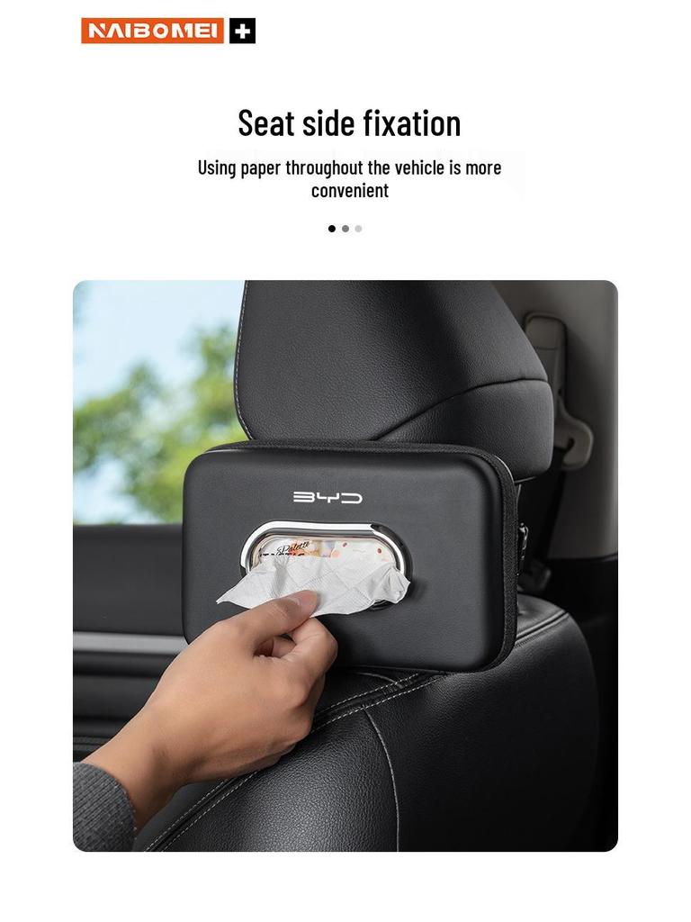 Compatible Tissue Box for Wuling Cars: Hongguang, Rongguang, Kaijie, Xingchen, Xingchi, and Bingo. Easily hangs on armrests.
