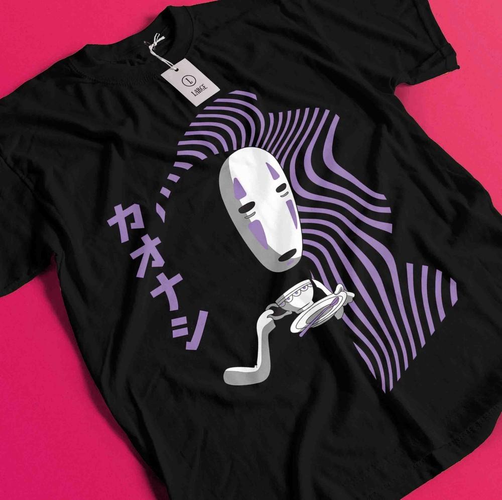 

No-Face Spirited Away T-Shirt Ghibli Chihiro Haku Manga Shirt Girl Anime Gift BB238 4XL