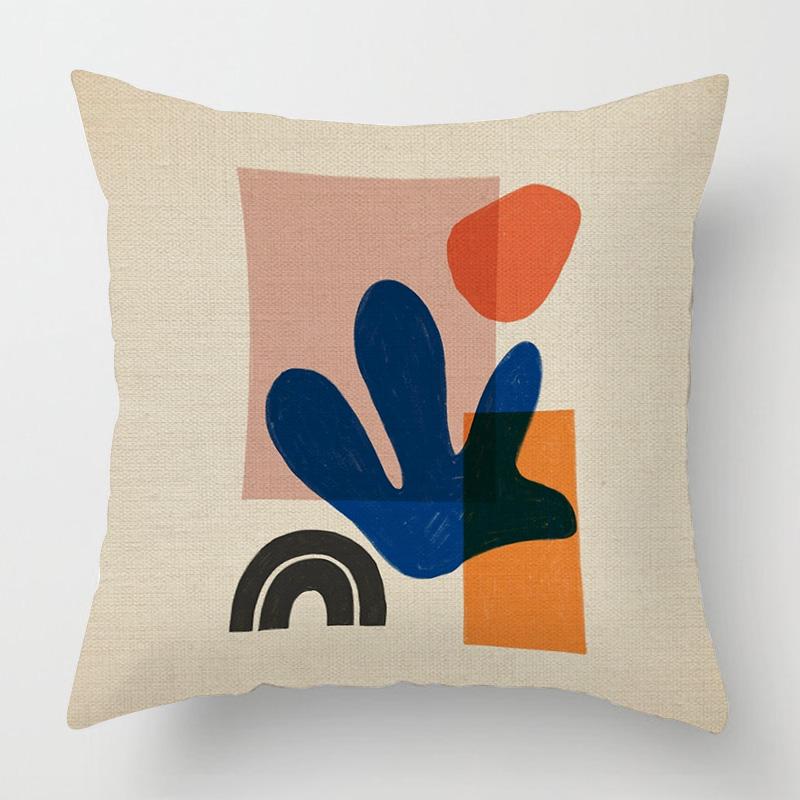 Home Decor Colorful Abstract Pattern Digital Print Pillow Pattern Cushion Cover Suitable For Sofa Bedroom Car Pillow Cover