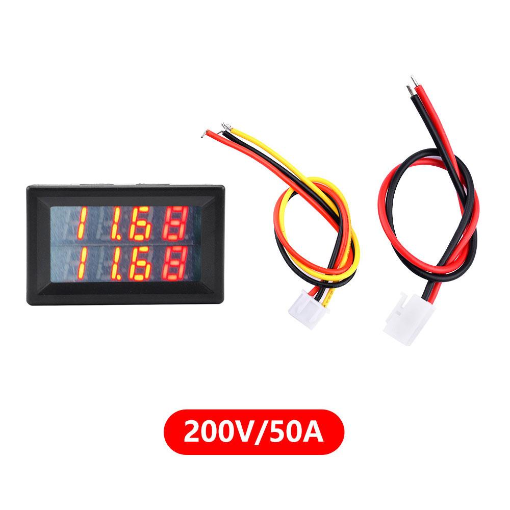0.28 Red Blue Digital LED Mini Display Module DC0-100V DC0-200V Voltmeter Voltage Tester Panel Meter Gauge for Motorcycle Car