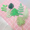 Shower Palm Leaf Wedding Jungle Theme Cupcake Decoration Cake Topper Tropical Leaves Party Supplies