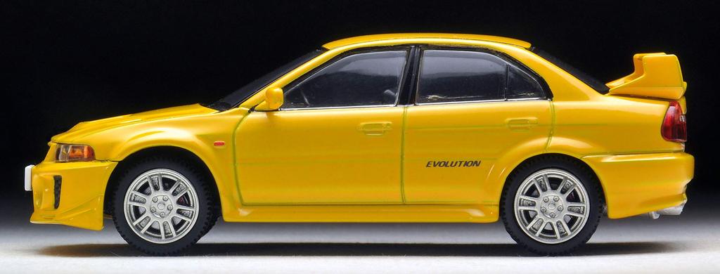 Tomica Limited Vintage Neo Scale Mitsubishi Lancer GSR Evolution V Finished Model 1/64 LV-N187a (Yellow) -