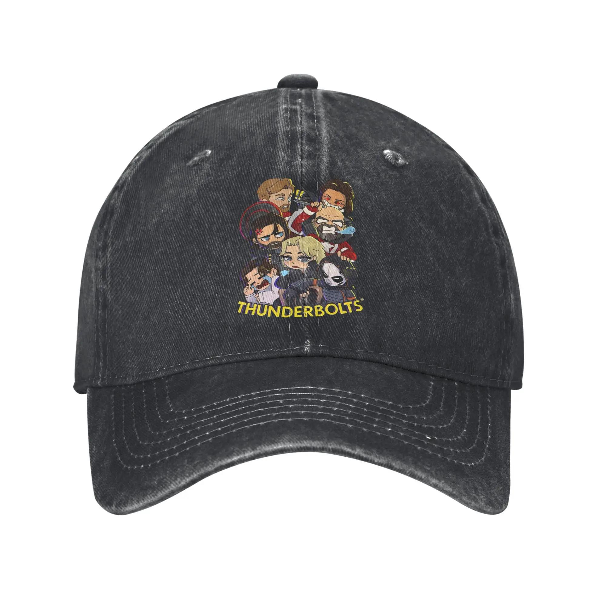 

aThunderbolts Retro s Baseball Cap Vintage Distressed Denim Washed Sun Cap Unisex Women Outdoor Summer Gift Caps Hat One Size