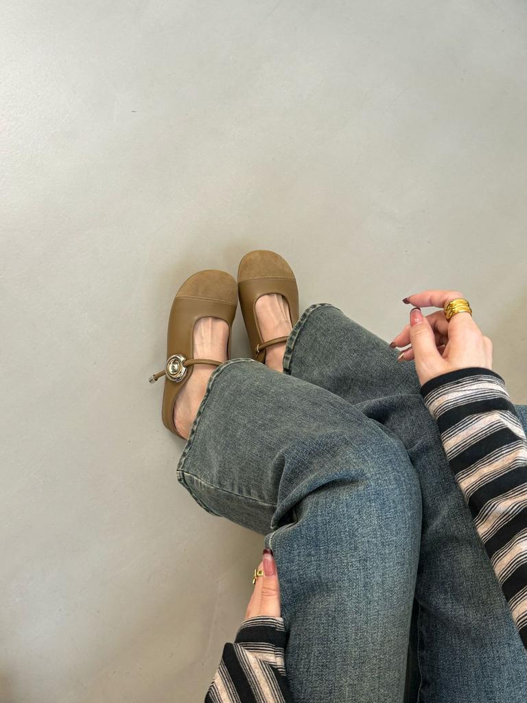 2025 spring new big head cute ugly shoes women wear versatile Korean version women's shoes small thick sole heightening single shoes women