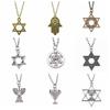 25 Stile Je Menora Davidstern Hexagram Anhänger Halskette Choker Charme Fabrikpreis Schmuck