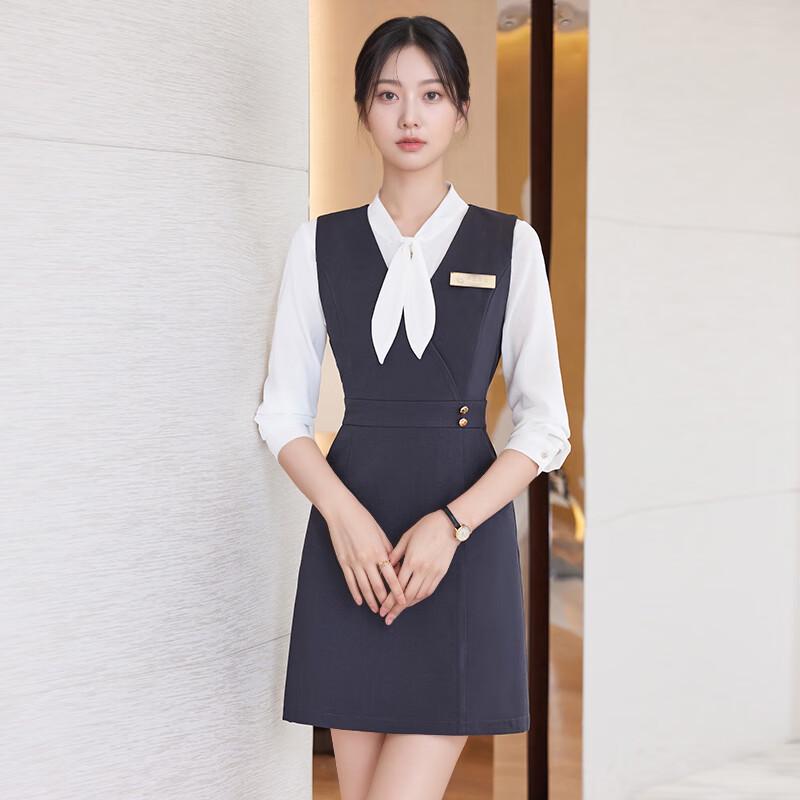 Women's Professional Two-Piece Dress and Shirt Set