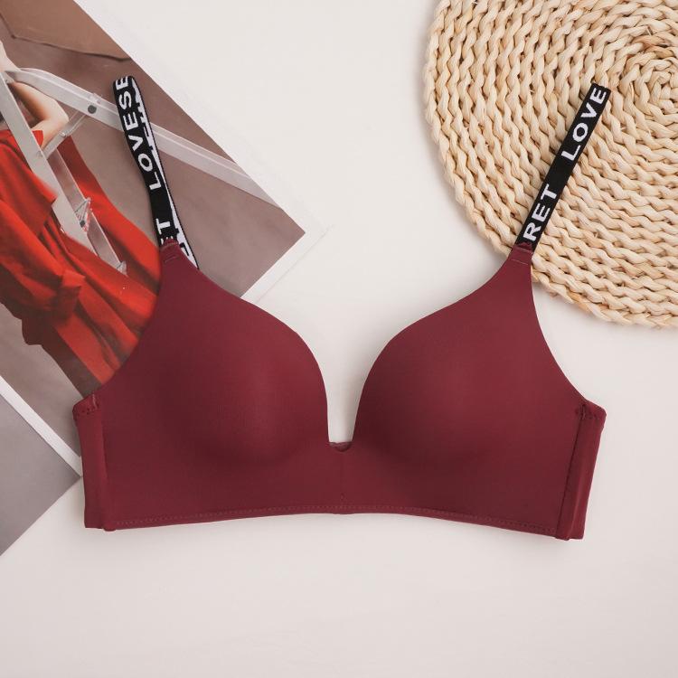 

Нижнее белье новый нагрудный бандаж с английскими буквами на бретельках красивая задняя часть топ без стального кольца спортивный бюстгальтер для девочек бюстгальтер L