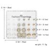 12 Pairs Crystal Rhinestone Flower Stud Earrings Set for Women Jan to Dec Birthstone Piercing Jewelry Accessories