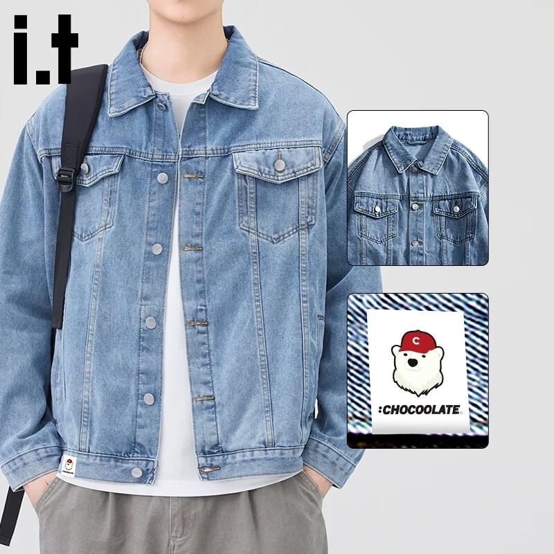 Мужская джинсовая куртка CHOCOOLATEit свободного кроя в ретро-стиле M