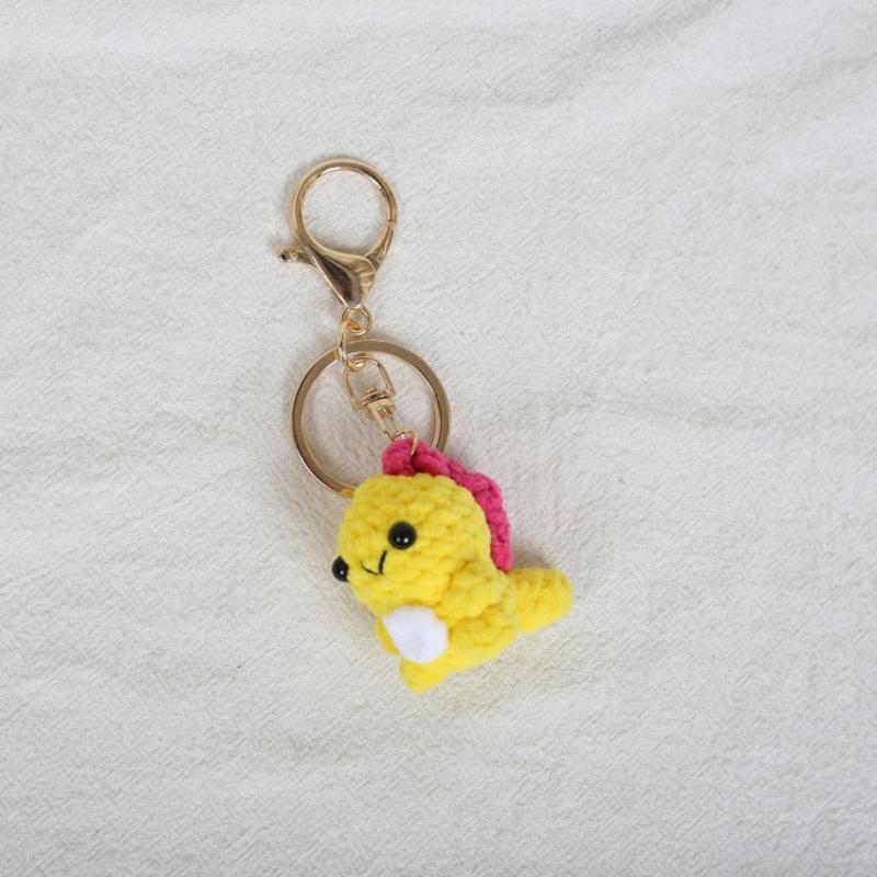 Mini Animal Doll Series Crochet Keychain Knitted Small Rabbit Doll Keyrings Mini Puppy Cute Keychain Custom Accessory