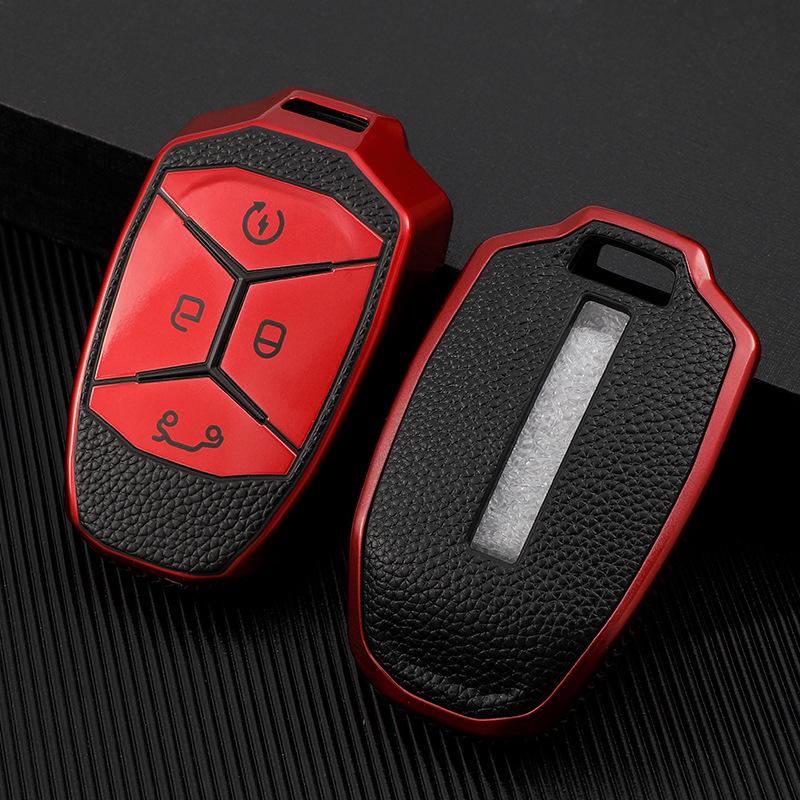 

Lynk & Co Key Case: Leather Pattern Protective Shell for Models 01, 02, and 03 PE Bag Packaging