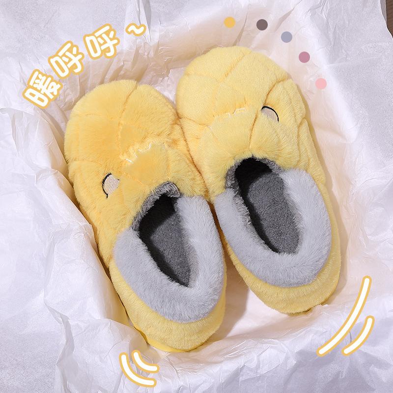 Bag Heel Thickened Cotton Slippers Autumn Velvet Indoor Household Winter Thick-soled Warm Cotton Shoes
