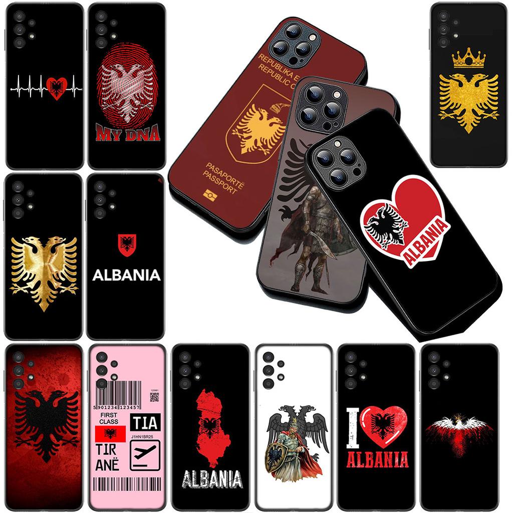 Soft Cover for Samsung Galaxy S24 S25 S23 FE Ultra Plus S7 Edge S25+ S23+ A56 5G Casing Phone Case Albania Love Albanians Flag